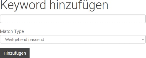 Keywords direkt vom Google Ads Tool aus hinzufügen